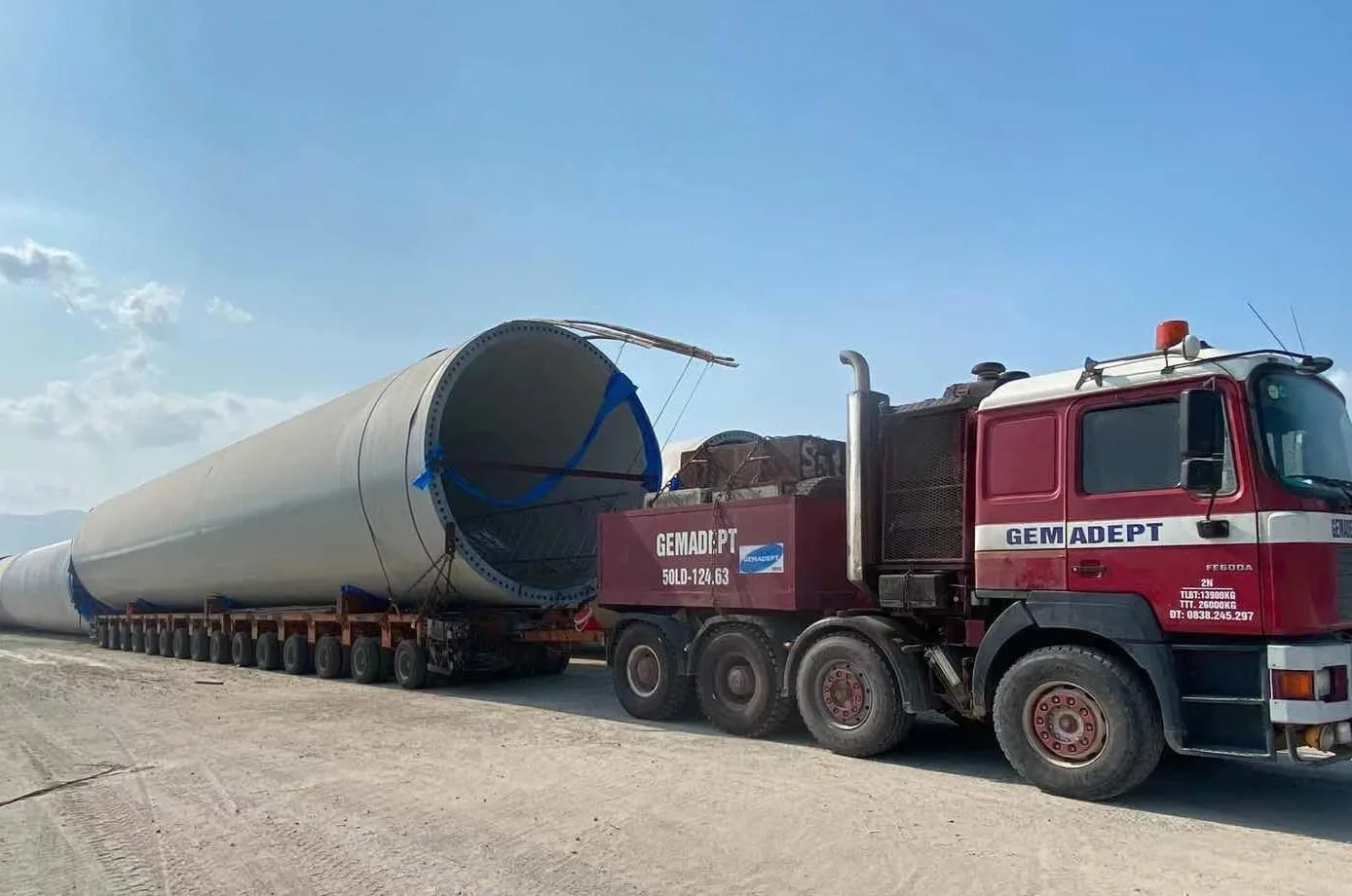 Vận chuyển dự án điện gió Bình Đại – Bến Tre